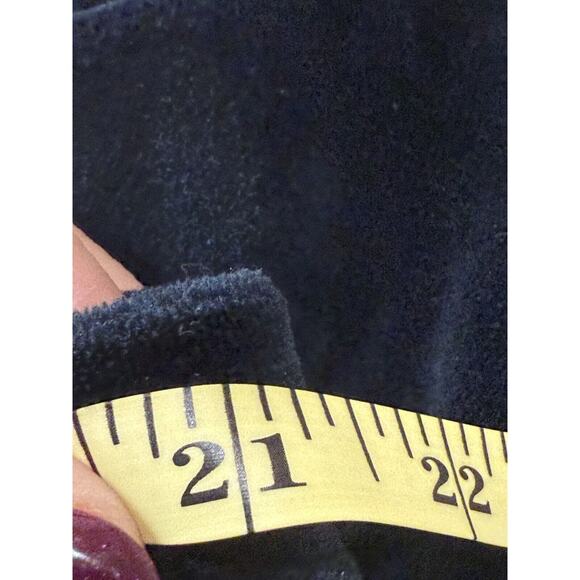 Merry & Bright Black Velour Christmas City Embroidered 2 Piece Lounge Set Large - Picture 8 of 12